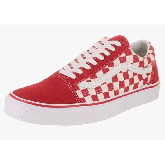 Vans Unisex Old Skool (Primary Check) Red Skate Shoe Men’s Sz 9.5/Women’s Sz 11 - Picture 3 of 16